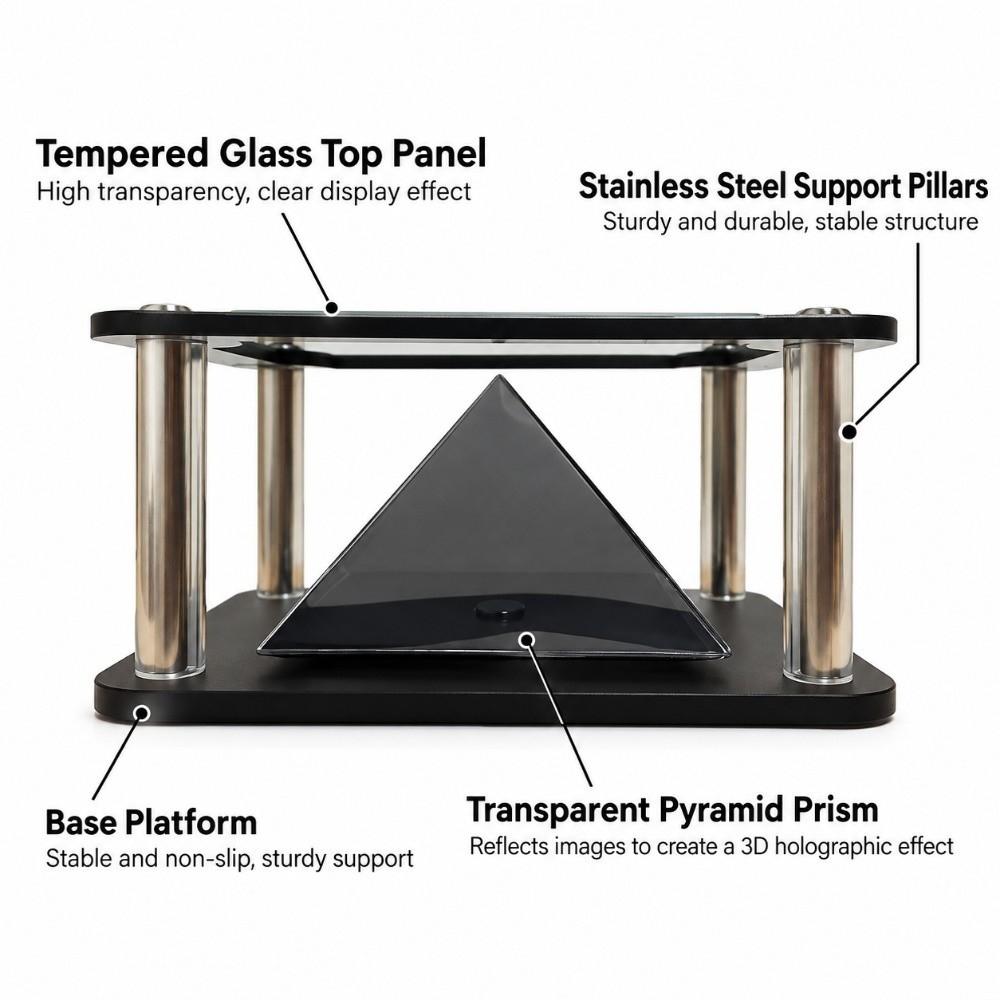 Kids Gift 3D Holographic Display Stand Four-dimensional Image Display Phone Projector Accessories