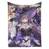 Space Anime Flannel Fashion Blanket - Soft Thickened Square Digital Print Throw for Sofa/Bed
