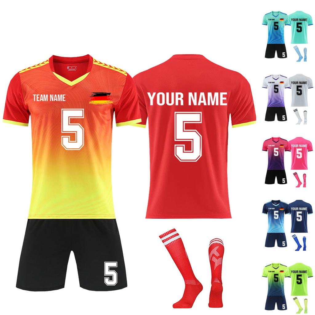 Personalised Shirts Kit Mens Girls With Name Number Custom Football Jerseys For Boys Training Suit