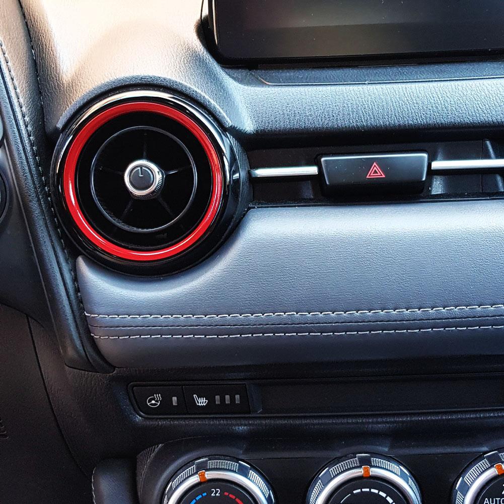 Bil Klimaanlegg AC Vent Uttak Ring Trim For Mazda MX-5 MX5 mazda 2 CX-3 CX3 RF ND Bil