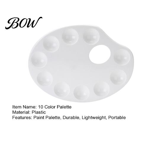 Multipurpose Color Tray Paint Palette, Ten-hole Mixing Tray, Durable Thickened Student Painting Tools Plastic Art Supplies, for Watercolor Acrylic And