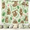 Sloths Wall Tapestry Aesthetic Wall Hanging Printed Fabric Blanket Decorative Tapestries for Bedroom Living Room Home Decor