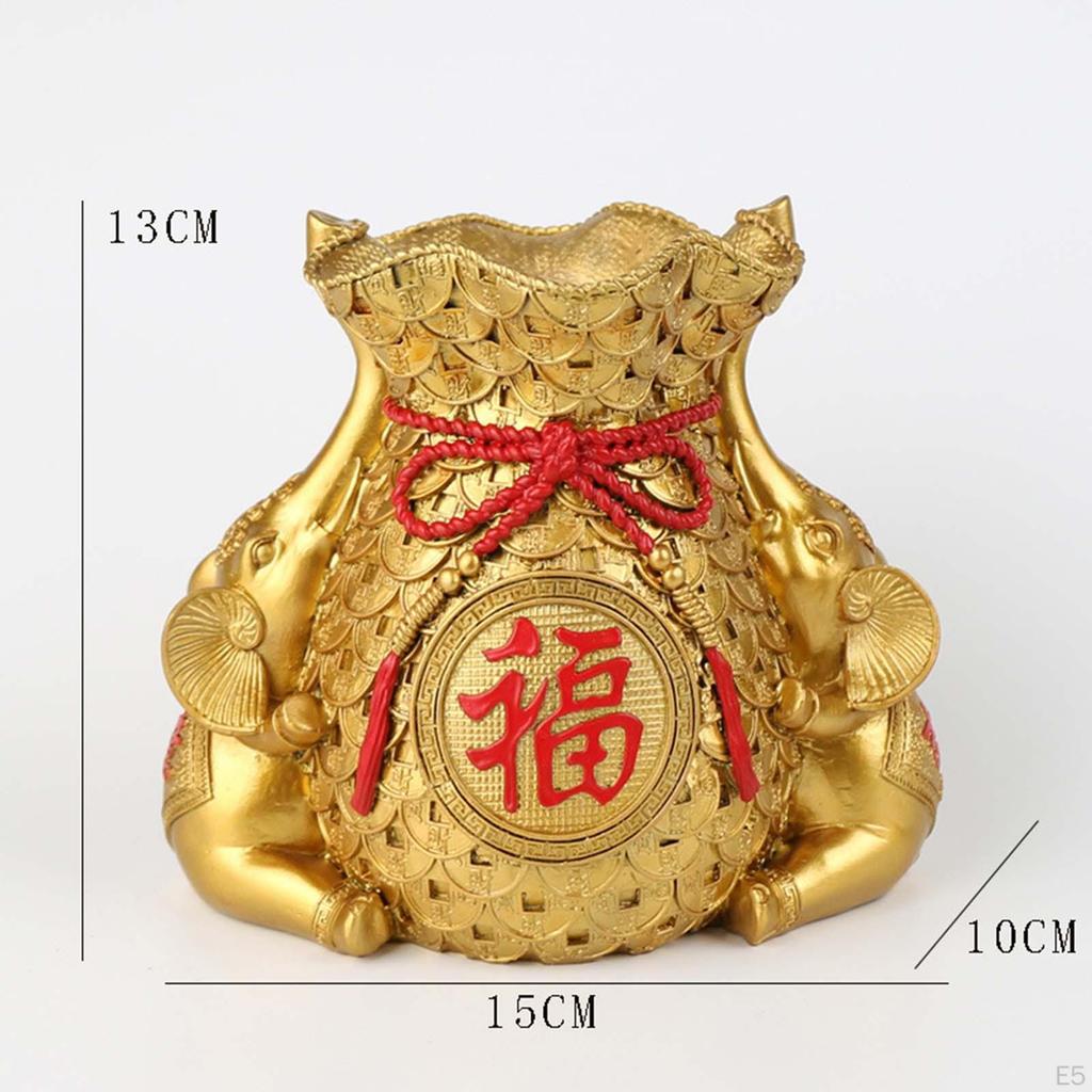 Chinese Resin Shaped Statue Table Ornaments Birthday Holidays Gift Size 15x10x13cm Creative