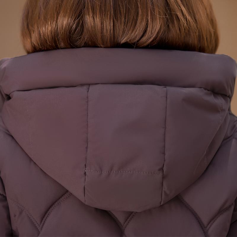 Paltoane de iarnă pentru femei cu glugă, casual, groase, călduroase, scurte, tip parka, jachete de damă