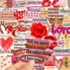 10/30/50pcs Love Valentine's Day Graffiti Stickers Transparent English Text Cartoon Sticker Guitar Scrapbook Phone Decals Decor