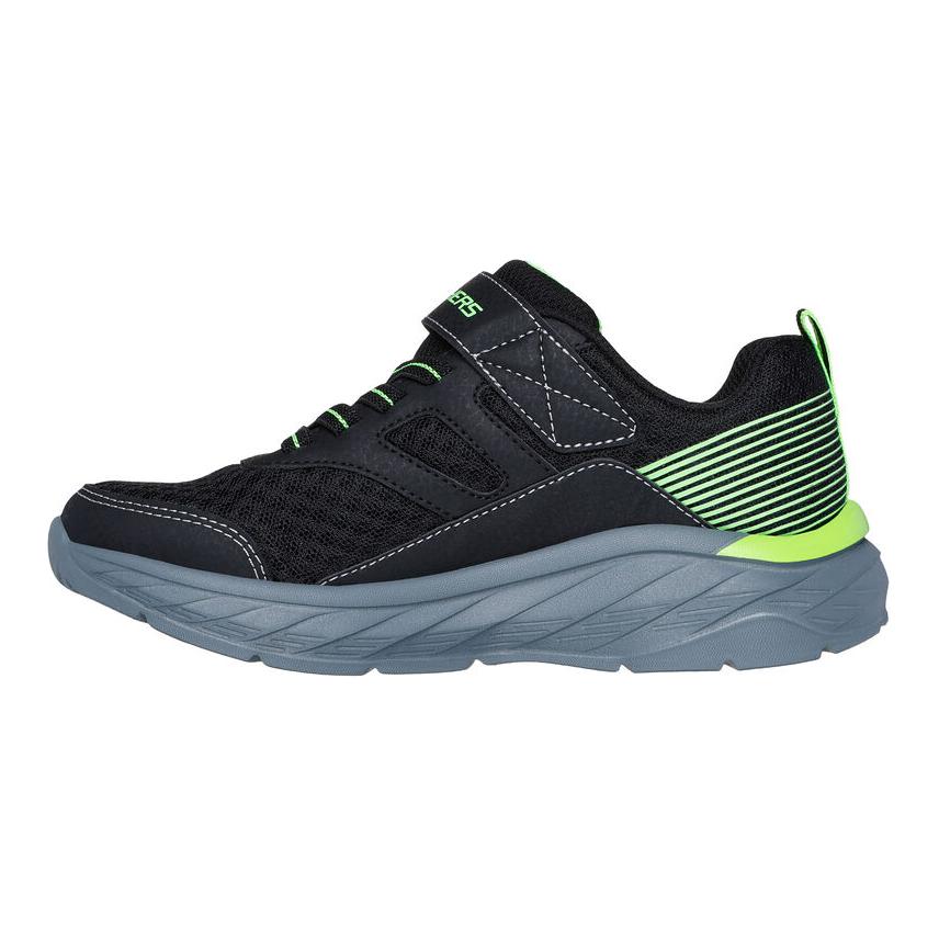 Skechers Kids Boundless Non-Slip Durable Low-Top Running Shoes Kids Sneaker Black Green 403718L-BKLM