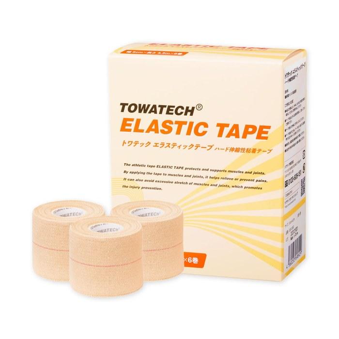 Towa Tech Elastic Tape 50mm x 4.5m (6 rolls) - Hard Stretch - Beige