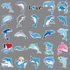 Dolphin Graffiti Stickers: 50pcs Waterproof Marine Life Set for DIY Skateboards, Phone Cases & Suitcases