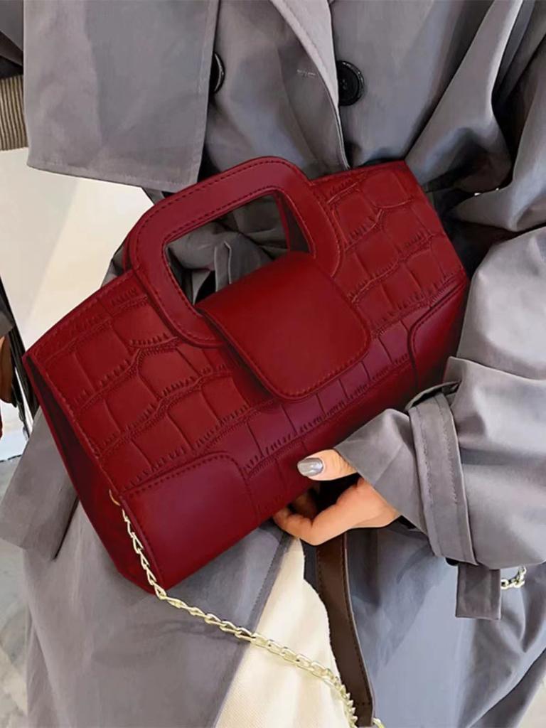 Trendige Ketten-Umhängetasche Damen Kleinserien-Design Baguette-Handtasche Vielseitig Ins Beliebt Mini-Quadratische Tasche Handheld