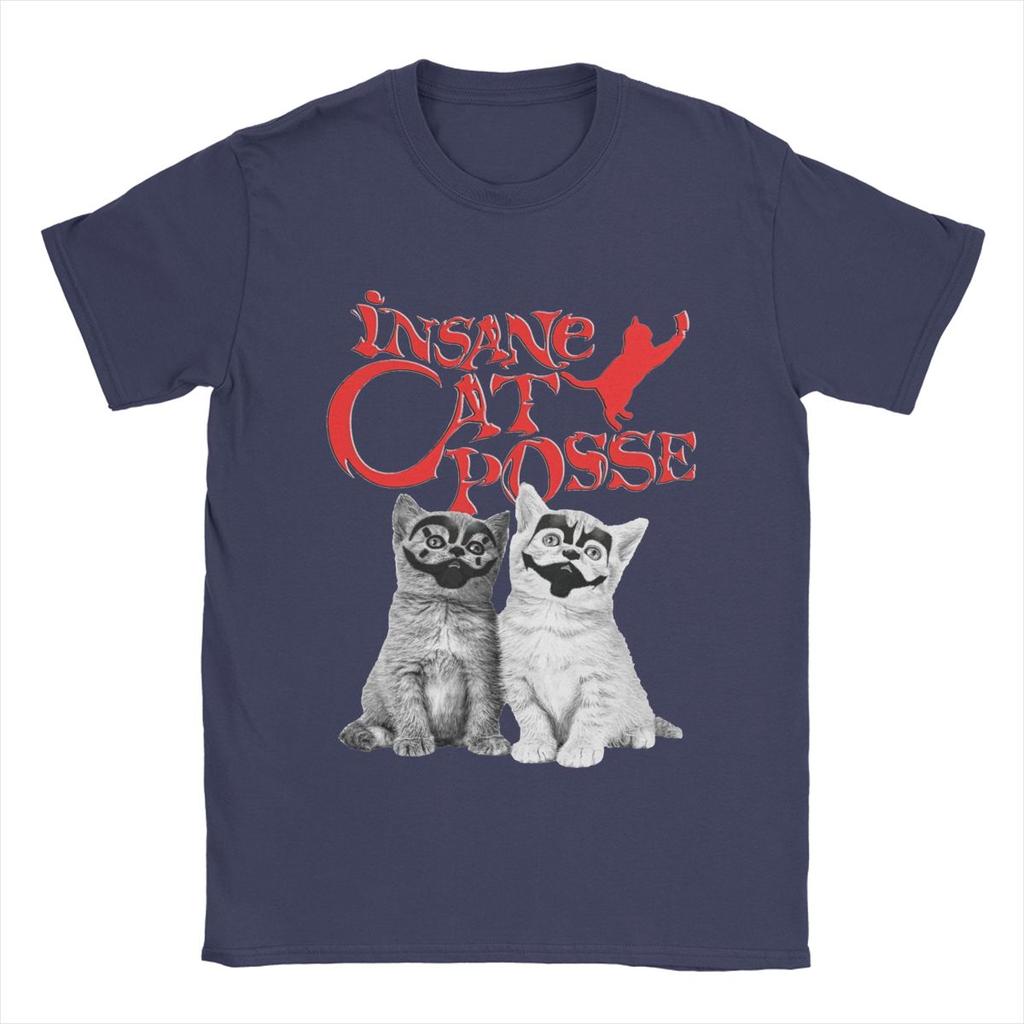 Insane Clowns Cat Posse T Shirt for Men 100% Cotton Funny T-Shirts O Neck Tees Short Sleeve Clothing 4XL 5XL 6XL