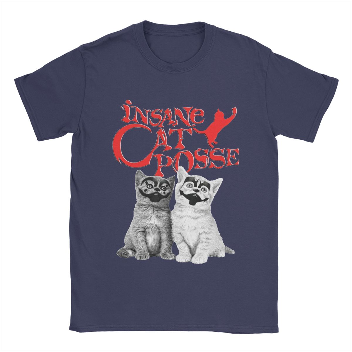

Футболка Insane Clowns Cat Posse для мужчин 100% хлопок смешные футболки с круглым вырезом с коротким рукавом одежда 4XL 5XL 6XL 4XL