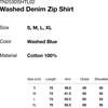 Thisisneverthat Washed Denim Zip Shirt Washed Blue