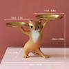 Creative Cat Tray Resin Sculpture Figurine Key Desktop Candy Home Office Table Storage Decoration Accessories Room Animal Decor