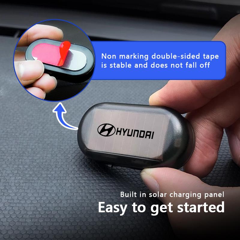 Mini LED Solar Power Car Warning Light Night Security Anti-Theft For Hyundai Genesis N-LINE I10 I20 I30 I40 IX20 IX35 Kona PP18