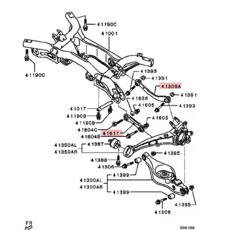 High quality Brand New  Rear Suspension Arm Small Tie Rod Linkage Joint 4117A007 For Mitsubishi Outlander EX AXS Lancer