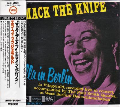 CD ELLA FITZGERALD Mack The Knife Ella In Berlin J33J25021 VERVE 1986 Japan Jazz Used