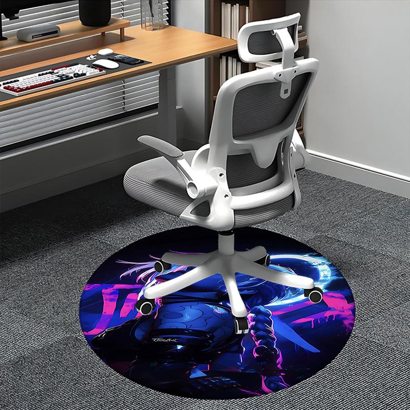 

Jinx (League of Legends) Chair mat Round Rug Office carpet, Non slip, Suitable for Living Rooms, Bedrooms Decor 1205538a 80cm by 80cm