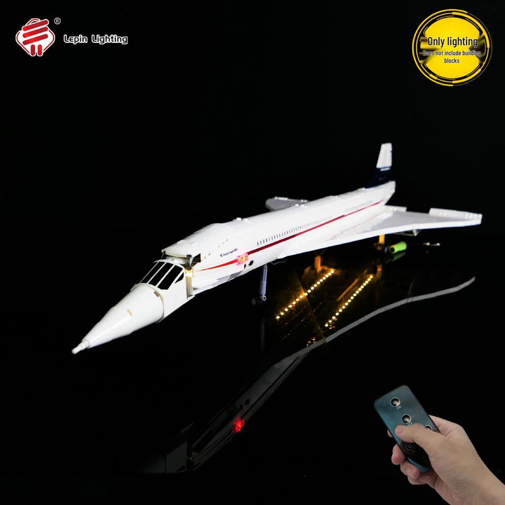 LP LED-Beleuchtungsset für Concorde 10318, Kompatibel mit Lego Creator Serie, ferngesteuert.