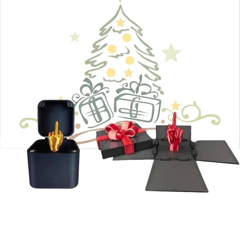 Unique And Creative Middle Finger In A Box Decorative Gift For Christmas Celebrations