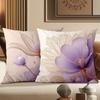 Purple Flower Printed Cushion Covers For Home Decor Polyester pillowcase, sofa decorative cushion cov Headboard Pillow