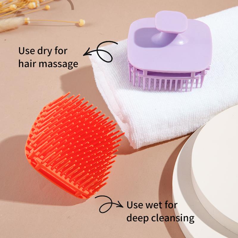 1pcs Silicone Shampoo Brush Head Scalp Massage Hair Brush Bath Shower Body Scruber High-quality Exfoliator Salon Styling Tools