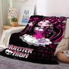 1pc Monster High, Manta de Franela con Estampado Digital de Corazones, Cubre Cama de Felpa Súper Suave, Colcha Multiusos para Sofá, Cama, Oficina,24