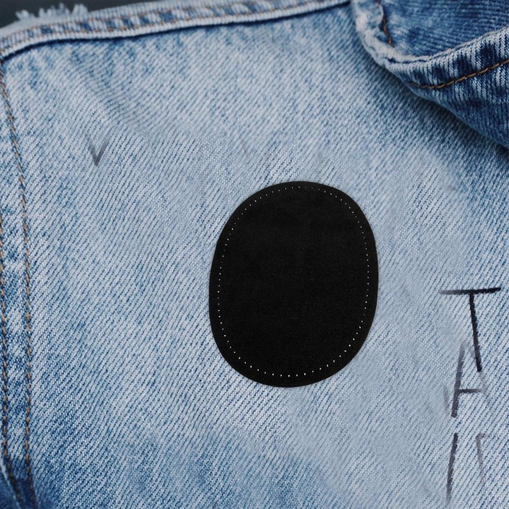 2Pair Elbow and Knee Patches Fake Sewing Applique for Jeans Trousers Jackets Sweaters Decorative Repair