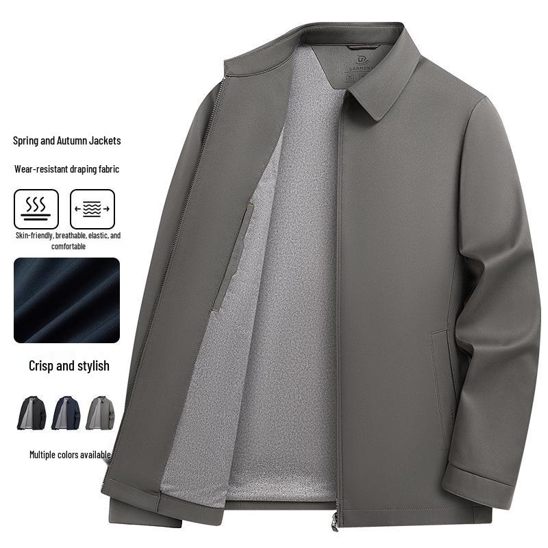 Men's Lapel Jacket: Spring/Autumn Middle-aged Business Casual Executive Outerwear