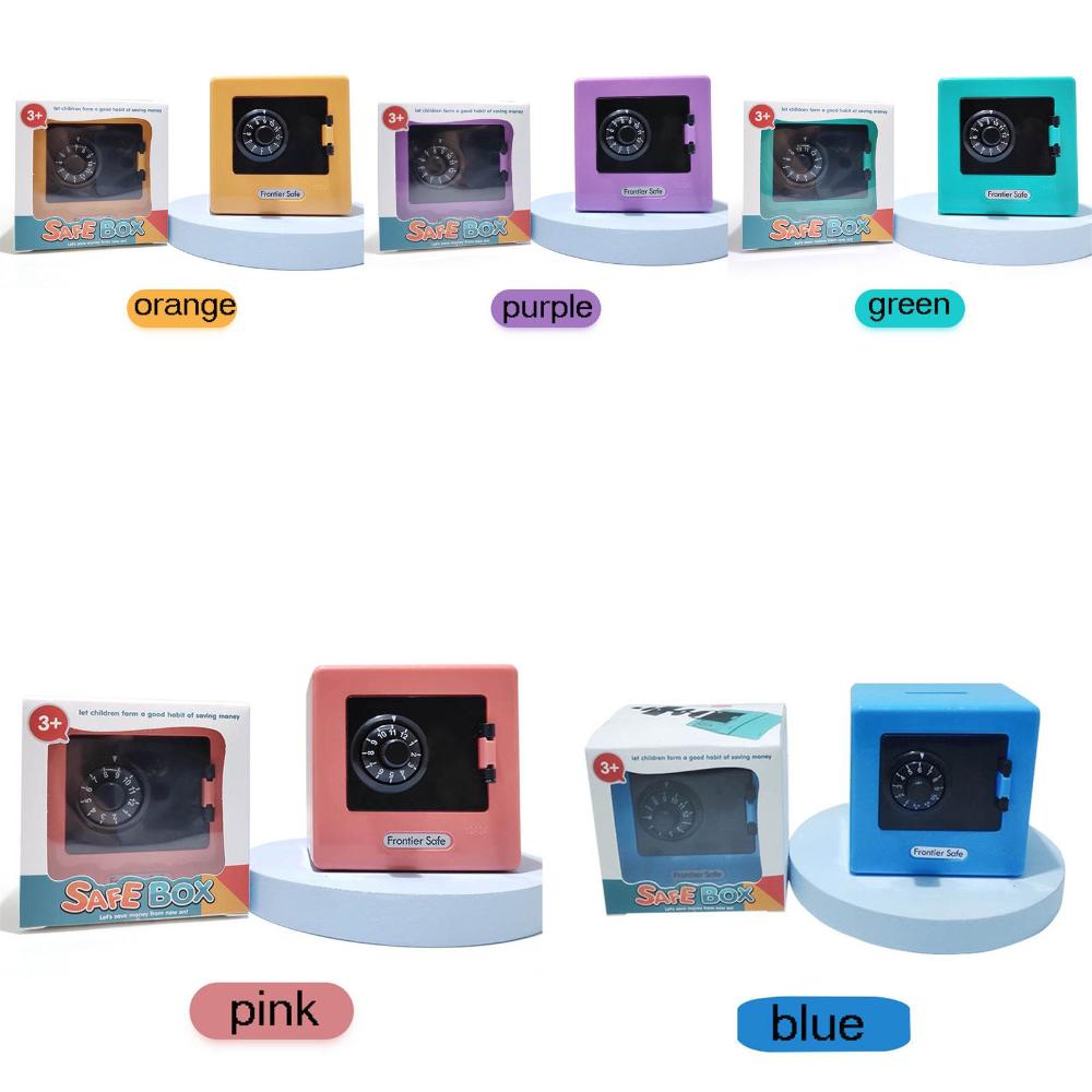 Childrens Piggy Bank Mini Money Boxes Combination Lock Coin Saving Banknote Cash Piggy Deposit Safe Box Storage Case Gift