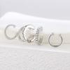 4Pcs Fashion Metal Crystal Ear Clip Earrings for Women Simple Gold Color C-shaped Non Piercing Fake Cartilage Ear Cuff Jewelry