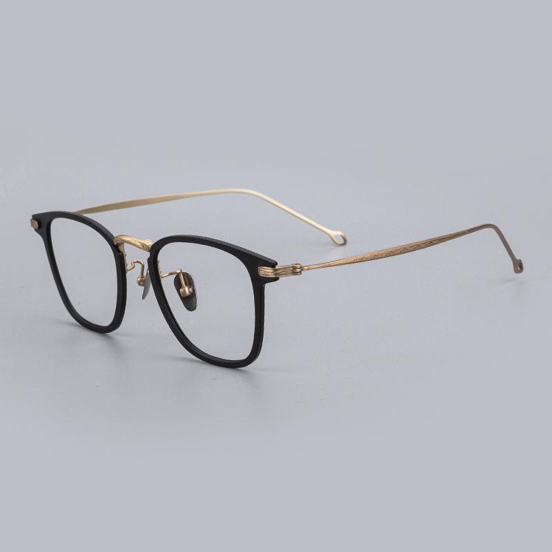 Retro Square Ultralight Titanium Eyeglass Frame for Men - Nearsighted Sunglasses