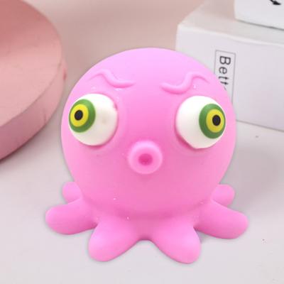 Entzückende zufällige Farben Anti-Stress-pädagogisches Auge-knallendes Octopus-Puppen-Dekompressionsspielzeug Geburtstagsgeschenk Quetschen