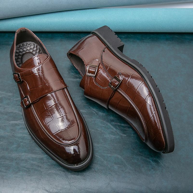 Fashion 2024 Business Flat Shoes Men Designer Formal Dress Leather Shoes Men's Loafers Christmas Party Shoes