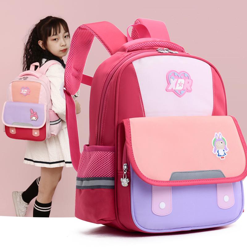 School bag, primary school students first grade leisure burden reduction backpack, preschool children's backpack