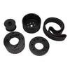 Belt Drive Pulley Kit Anti Slip PCE415.1008 Replacement for Ford Small Block Engine 318 340 360 Black