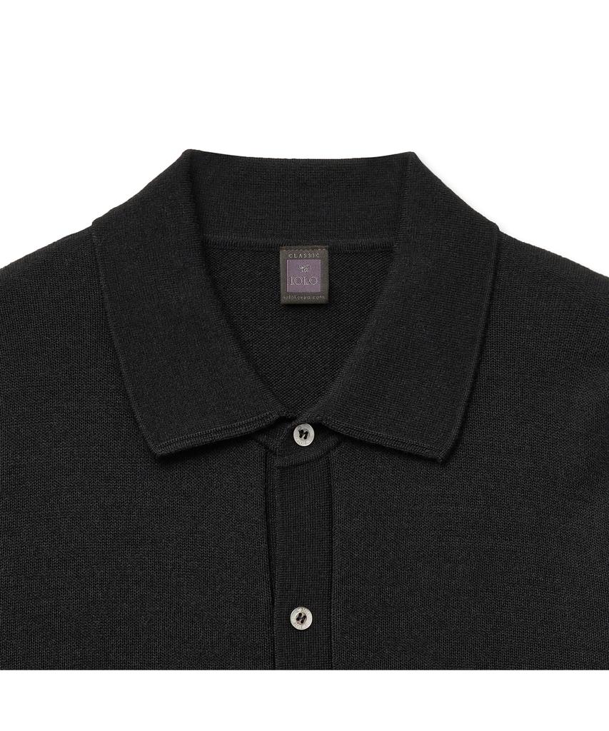 IOLO Silk Blended Knit Shirt_Black