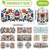 PVC DIY Heat Transfer Paper for UV Sublimation Cup Flower 110x240mm 10 style 1pc/style 10pcs/set