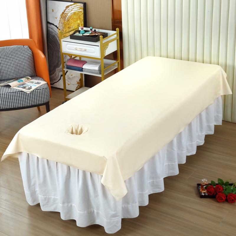 Waterproof Oilproof Beauty Salon Bed Sheet - White Customizable Massage Physiotherapy Sheet with Face Hole, Anti-Dirty Design.