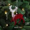 1PC luxurious velvet Christmas decoration easy to hang Christmas decoration exquisite and cute snowflake deer pendant