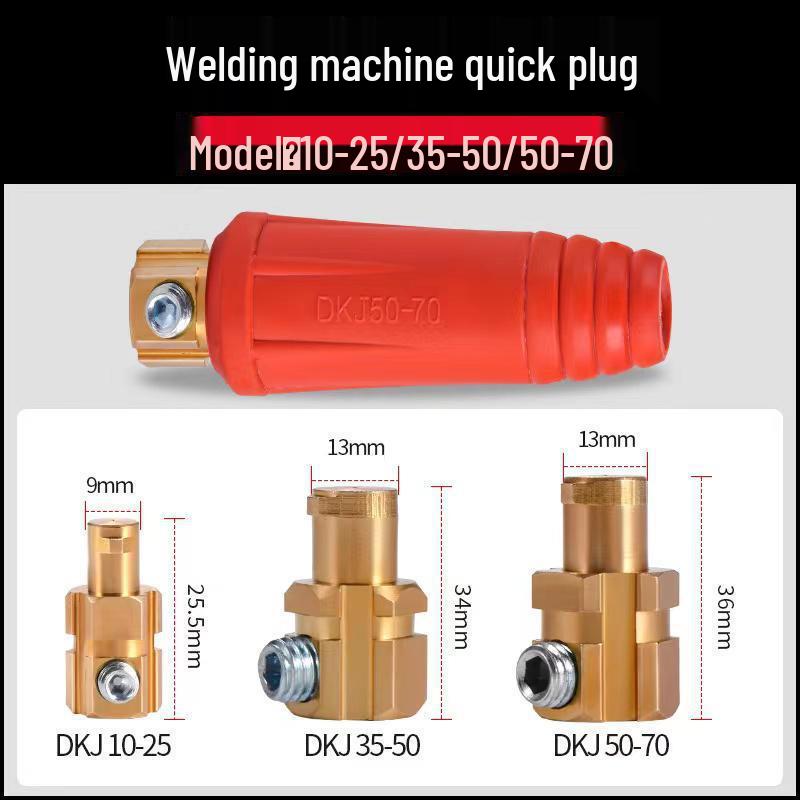 Reines Kupfer Europäischer Schnellstecker 35-50 Schweißmaschinenanschluss-Set