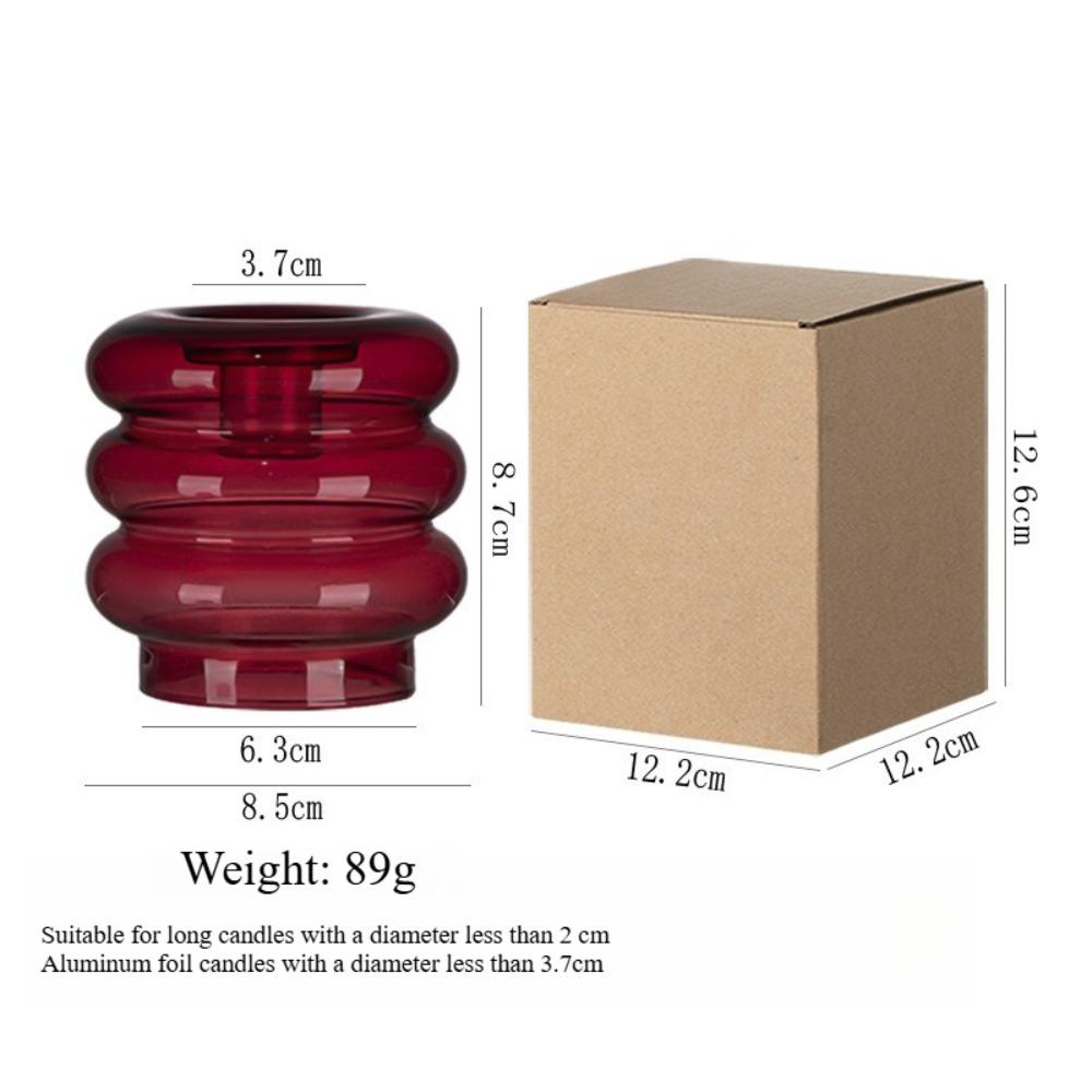 Modern Coloful Glass Candleholder Creative Taper Holders Nordic Home Restaurant Decorations Party Table Centerpiece