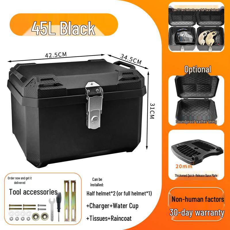 Large Capacity Alloy Trunk for Yadea, Aima, TaiLing, Ninebot, and Limi Electric Scooters