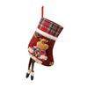 Christmas Stockings Large Plush 3D Santa Snowman Reindeer Bear Hanging Stockings for Mantel Tree Fireplace Holiday Party Decor
