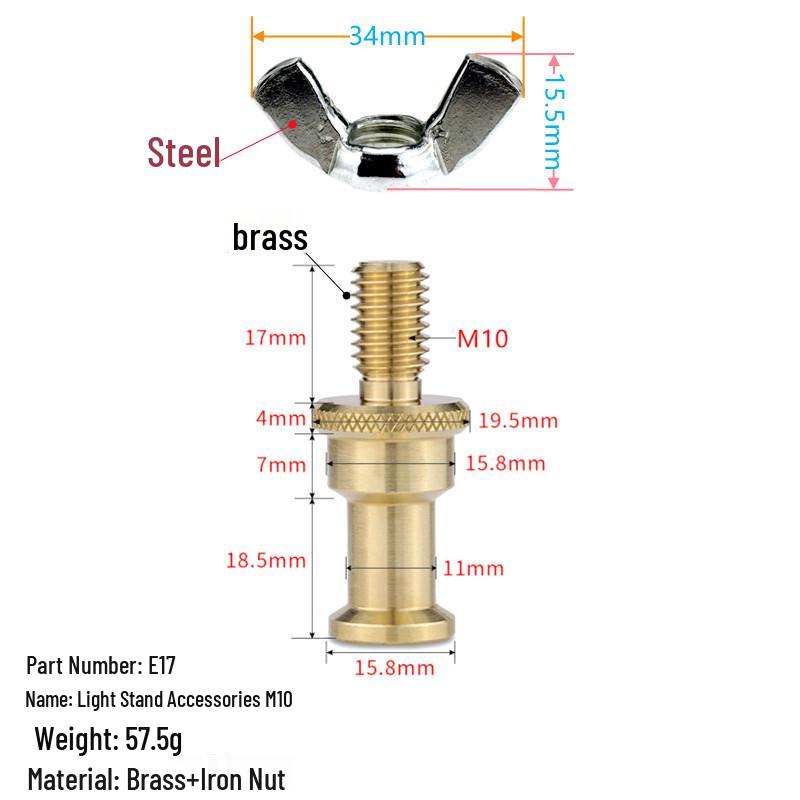 Swivel Head Tripod Light Stand with Interchangeable Mount