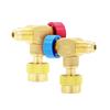 Brass 90 Degree Right Angle HVAC Charging Safety Valves for R22 32 R410 HVAC Systems Liquid Safety Valves