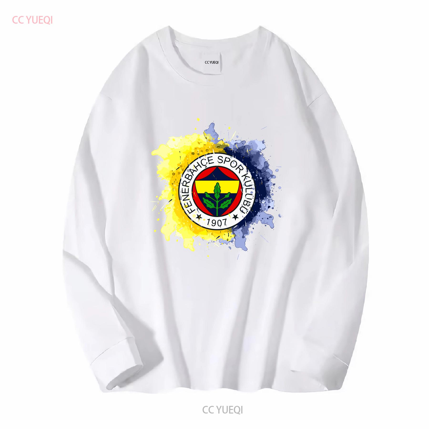 

New Limited Dark Fenerbahce Istanbul Watercolor Design Classic T Shirt long or short sleeves vintage Washed fashion graphic L