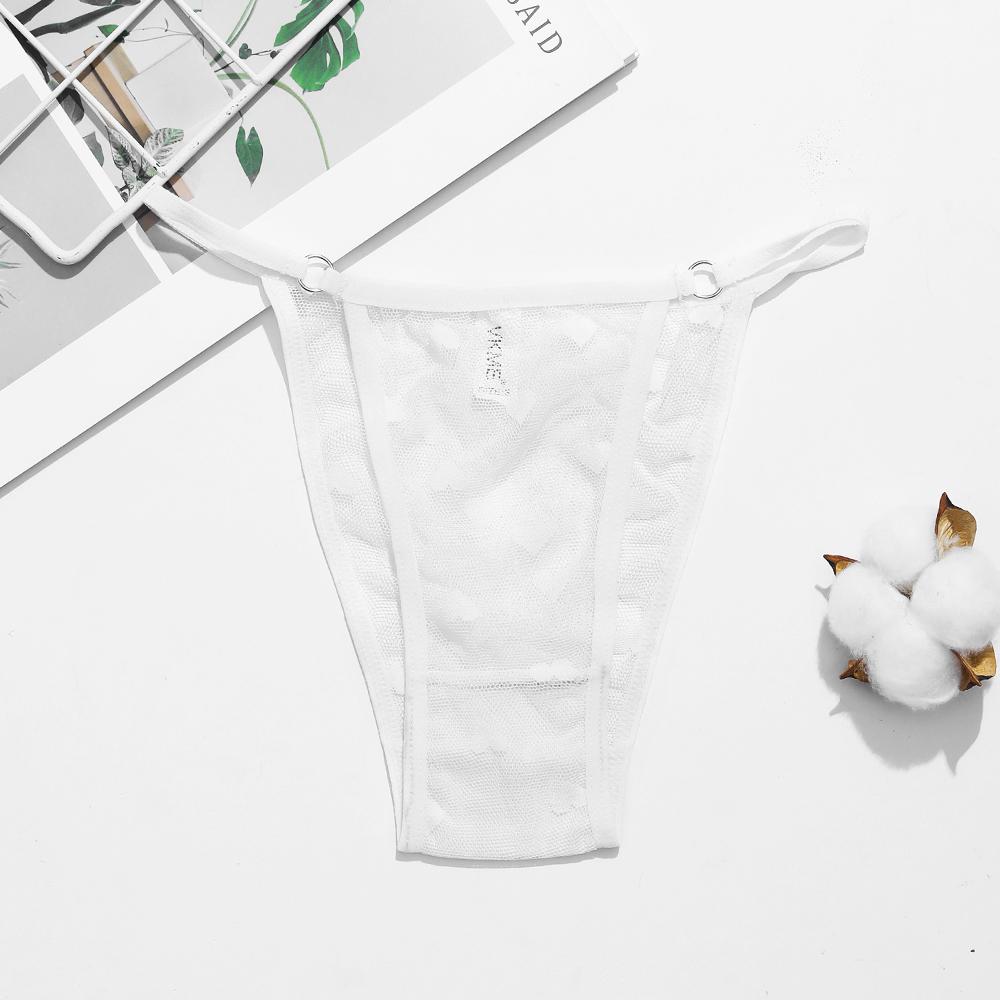 Sexy Lace Thong Women Low Waist Panties Transparent G String Thongs T-Back Underwear Female Solid Intimates Lingerie