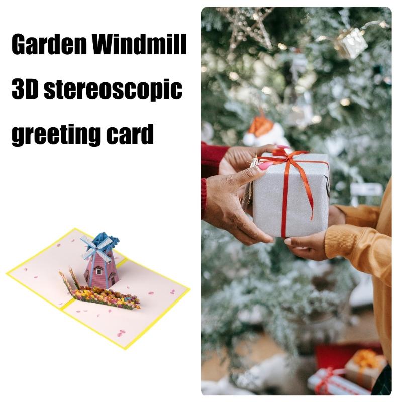 Elegant 3D Foldable Greeting Card Artistic 3D Foldable Card with Colorful Flowers Personalized Surprise for Lover