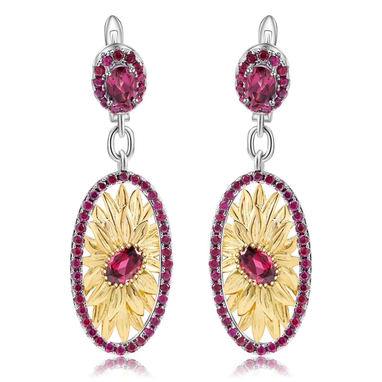 

Итальянские ювелирные изделия, оригинальные дизайнерские серьги, серьги в естественном стиле с цветком s925, серебряные серьги-сокровища натурального цвета