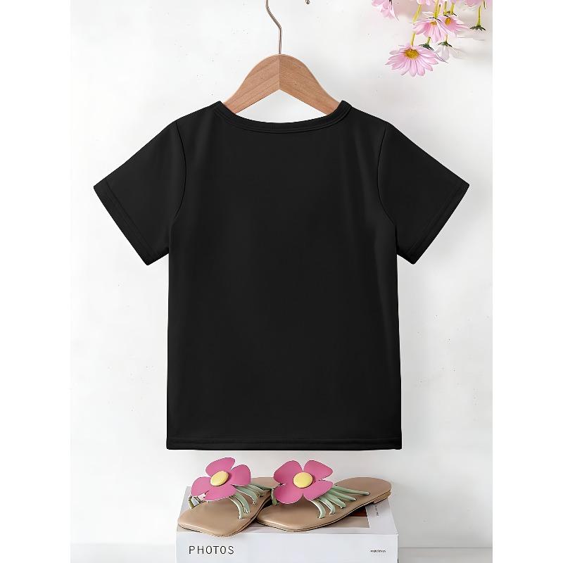 Girls I LOVE PAPA Father's Day Print Crewneck Summer Short Sleeve Tee